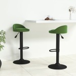 vidaXL Scaune de bar, 2 buc., verde închis, catifea vidaXL Scaune de bar, 2 buc., verde închis, catifea