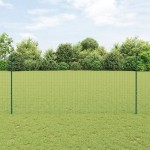 vidaXL Gard cu Stâlp Verde 1,4 x 10 m Oțel și PVC