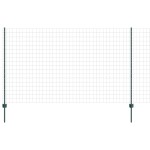 vidaXL Gard cu Stâlp Verde 1,4 x 10 m Oțel și PVC