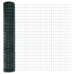 vidaXL Îngrădire cu stâlpi Verde 1.5 x 10 m Oțel