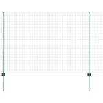 vidaXL Îngrădire cu stâlpi Verde 1.5 x 10 m Oțel