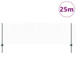 vidaXL Îngrădire cu stâlpi Verde 0.8 x 25 m Oțel vidaXL Îngrădire cu stâlpi Verde 0.8 x 25 m Oțel