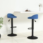 vidaXL Scaune de bar, 2 buc., albastru, catifea vidaXL Scaune de bar, 2 buc., albastru, catifea