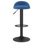 vidaXL Scaune de bar, 2 buc., albastru, catifea vidaXL Scaune de bar, 2 buc., albastru, catifea