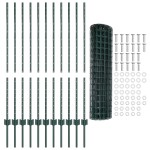 vidaXL Set gard Set de 2 Verde Polietilenă 25 x 1.2 m Durabil