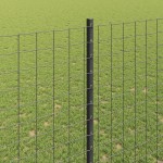 vidaXL Îngrădire cu stâlpi Gri 1.5 x 10 m Oțel