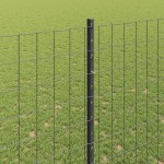 vidaXL Îngrădire cu stâlpi Gri 1.6 x 10 m Oțel