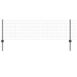 vidaXL Gard cu Stâlp Gri 0,6 x 10 m Oțel și PVC