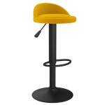 vidaXL Scaune de bar, 2 buc., galben, catifea vidaXL Scaune de bar, 2 buc., galben, catifea