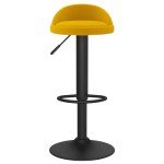 vidaXL Scaune de bar, 2 buc., galben, catifea vidaXL Scaune de bar, 2 buc., galben, catifea