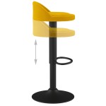 vidaXL Scaune de bar, 2 buc., galben, catifea vidaXL Scaune de bar, 2 buc., galben, catifea