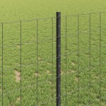 vidaXL Îngrădire cu stâlpi Gri 1 x 10 m Oțel vidaXL Îngrădire cu stâlpi Gri 1 x 10 m Oțel