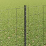 vidaXL Îngrădire cu stâlpi Gri 1.6 x 10 m Oțel