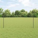 vidaXL Îngrădire cu stâlpi Gri 1 x 10 m Oțel vidaXL Îngrădire cu stâlpi Gri 1 x 10 m Oțel