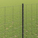 vidaXL Îngrădire cu stâlpi Gri 1.4 x 10 m Oțel