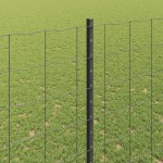 vidaXL Îngrădire cu stâlpi Gri 1.5 x 10 m Oțel