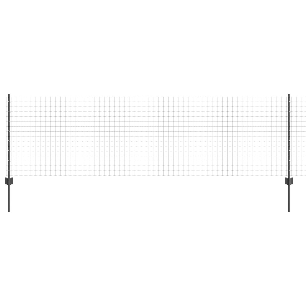 vidaXL Îngrădire cu stâlpi Gri 0.8 x 25 m Oțel
