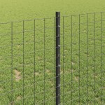 vidaXL Îngrădire cu stâlpi Gri 1 x 25 m Oțel vidaXL Îngrădire cu stâlpi Gri 1 x 25 m Oțel