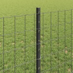 vidaXL Îngrădire cu stâlpi Gri 0.8 x 25 m Oțel vidaXL Îngrădire cu stâlpi Gri 0.8 x 25 m Oțel