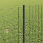 vidaXL Îngrădire cu stâlpi Gri 1 x 25 m Oțel vidaXL Îngrădire cu stâlpi Gri 1 x 25 m Oțel