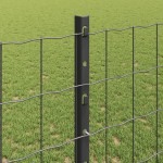 vidaXL Îngrădire cu stâlpi Gri 1.2 x 25 m Oțel
