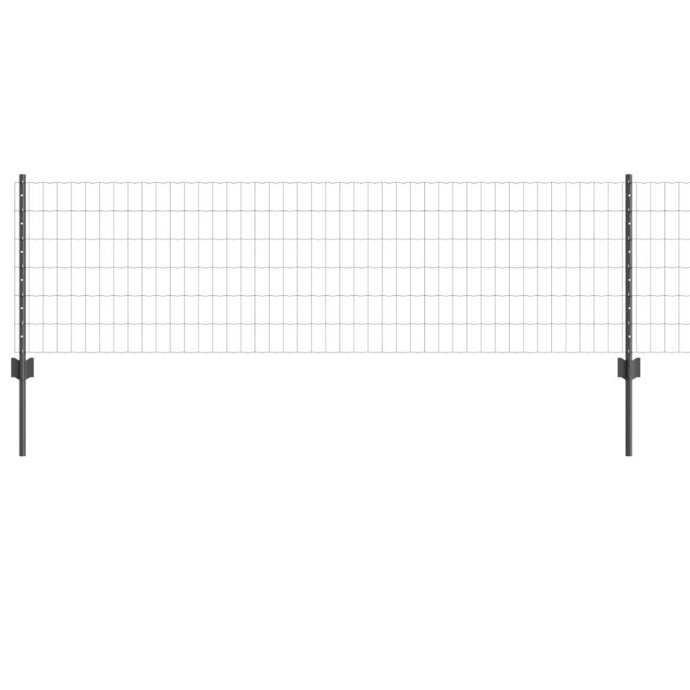 vidaXL Îngrădire cu stâlpi Gri 0.6 x 25 m Oțel