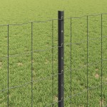 vidaXL Îngrădire cu stâlpi Gri 0.8 x 25 m Oțel vidaXL Îngrădire cu stâlpi Gri 0.8 x 25 m Oțel