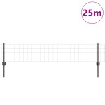 vidaXL Îngrădire cu stâlpi Gri 0.4 x 25 m Oțel vidaXL Îngrădire cu stâlpi Gri 0.4 x 25 m Oțel