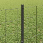 vidaXL Set Gard Set de 2 Gri Oțel Vopsit Electrostatic Mare Durabil