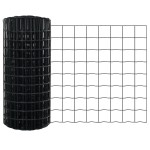 vidaXL Set Gard Set de 2 Gri Oțel Vopsit Electrostatic Mare Durabil