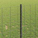 vidaXL Îngrădire cu stâlpi Gri 1 x 25 m Oțel vidaXL Îngrădire cu stâlpi Gri 1 x 25 m Oțel