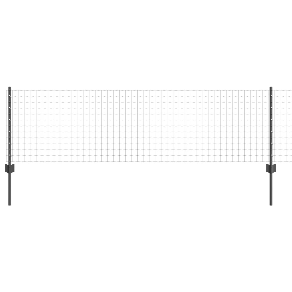 vidaXL Îngrădire cu stâlpi Gri 0.6 x 50 m Oțel