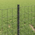 vidaXL Îngrădire cu stâlpi Gri 0.4 x 50 m Oțel
