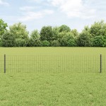 vidaXL Îngrădire cu stâlpi Gri 0.4 x 50 m Oțel