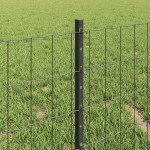 vidaXL Îngrădire cu stâlpi Gri 0.4 x 50 m Oțel