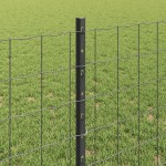 vidaXL Îngrădire cu stâlpi Gri 0.8 x 10 m Oțel vidaXL Îngrădire cu stâlpi Gri 0.8 x 10 m Oțel
