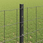 vidaXL Îngrădire cu stâlpi Gri 1.2 x 10 m Oțel