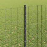 vidaXL Îngrădire cu stâlpi Gri 1.4 x 10 m Oțel
