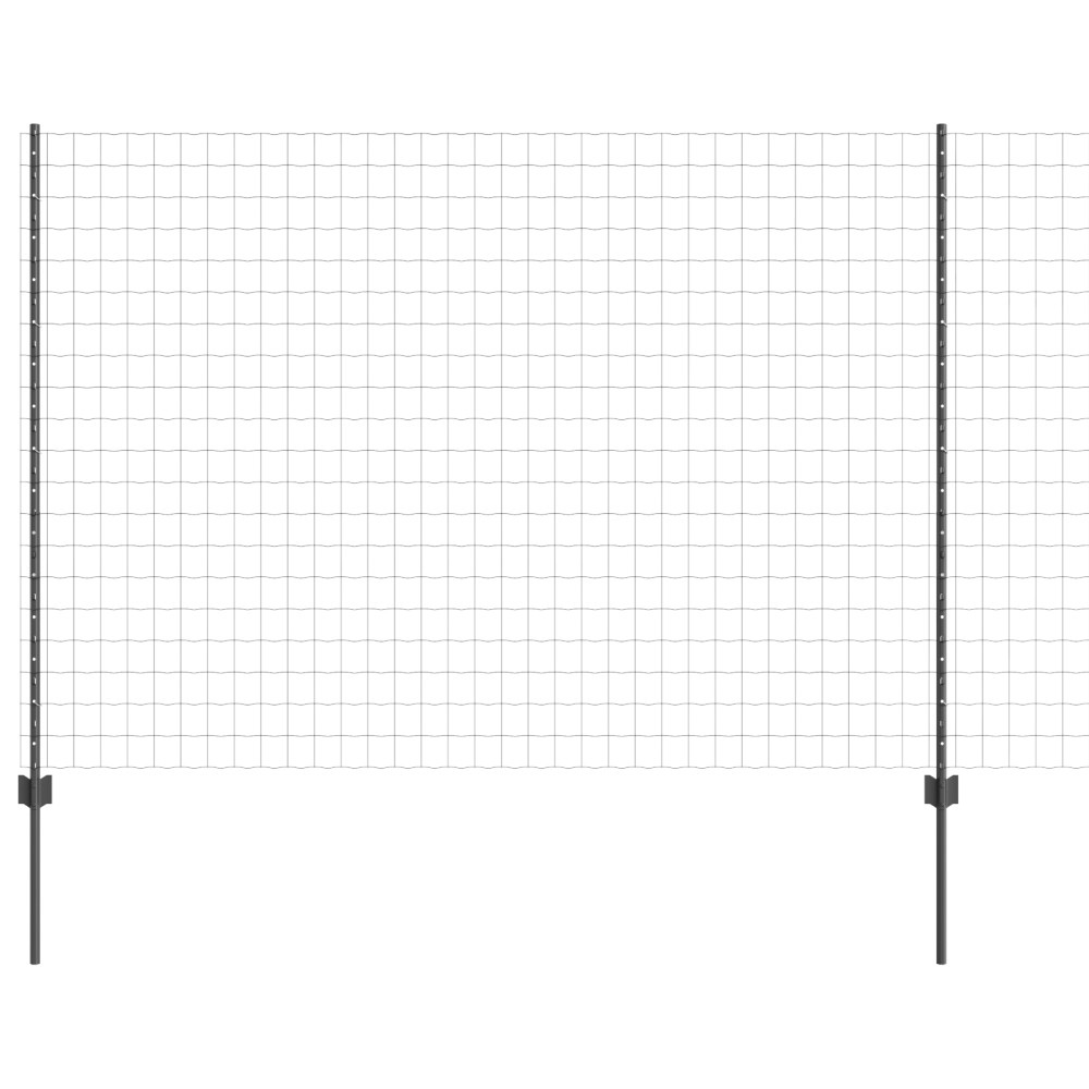 vidaXL Îngrădire cu stâlpi Gri 1.6 x 10 m Oțel