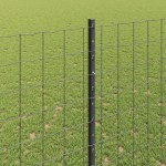 vidaXL Îngrădire cu stâlpi Gri 1.6 x 10 m Oțel