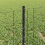 vidaXL Îngrădire cu stâlpi Gri 0.4 x 50 m Oțel