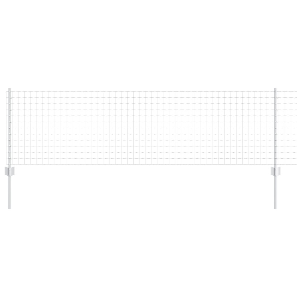 vidaXL Îngrădire cu stâlpi Argintiu 0.6 x 10 m Oțel