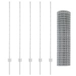 vidaXL Îngrădire cu stâlpi Argintiu 1.2 x 10 m Oțel