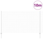 vidaXL Îngrădire cu stâlpi Argintiu 1.4 x 10 m Oțel vidaXL Îngrădire cu stâlpi Argintiu 1.4 x 10 m Oțel