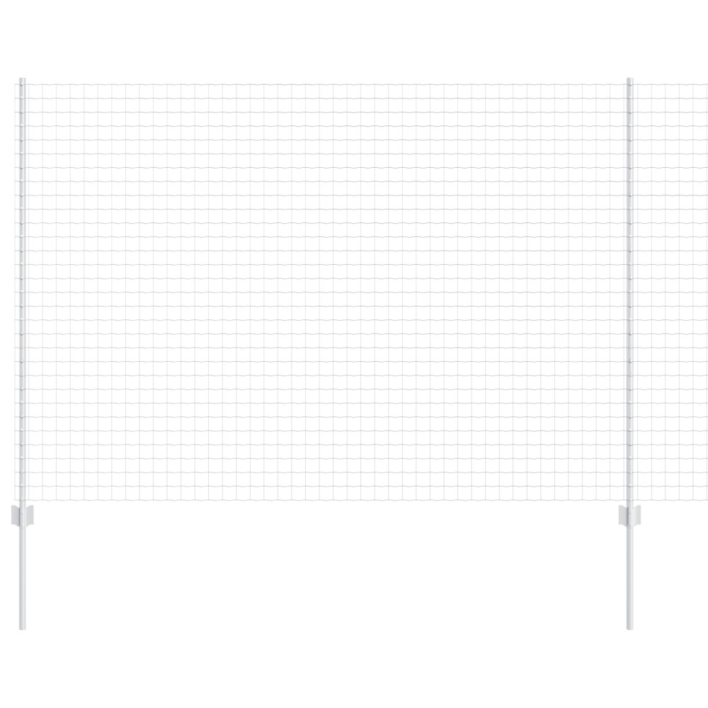 vidaXL Îngrădire cu stâlpi Argintiu 1.5 x 10 m Oțel