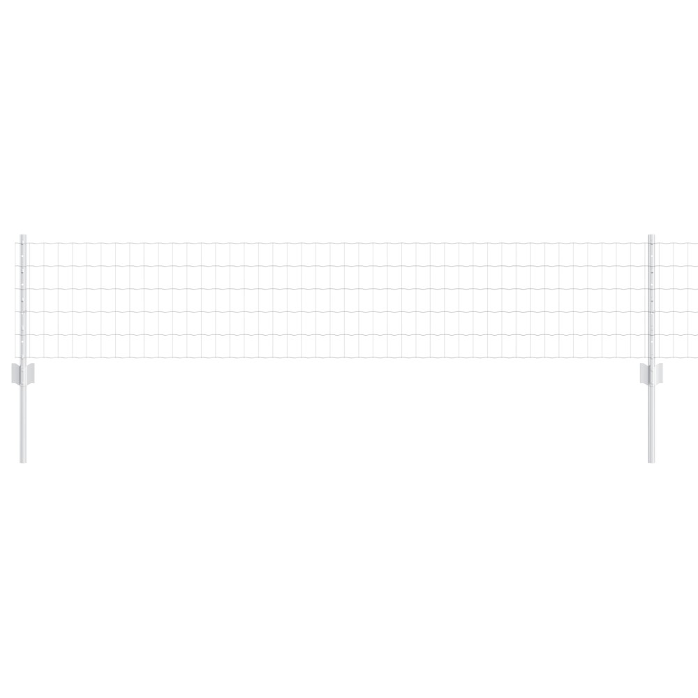 vidaXL Îngrădire cu stâlpi Argintiu 0.4 x 10 m Oțel
