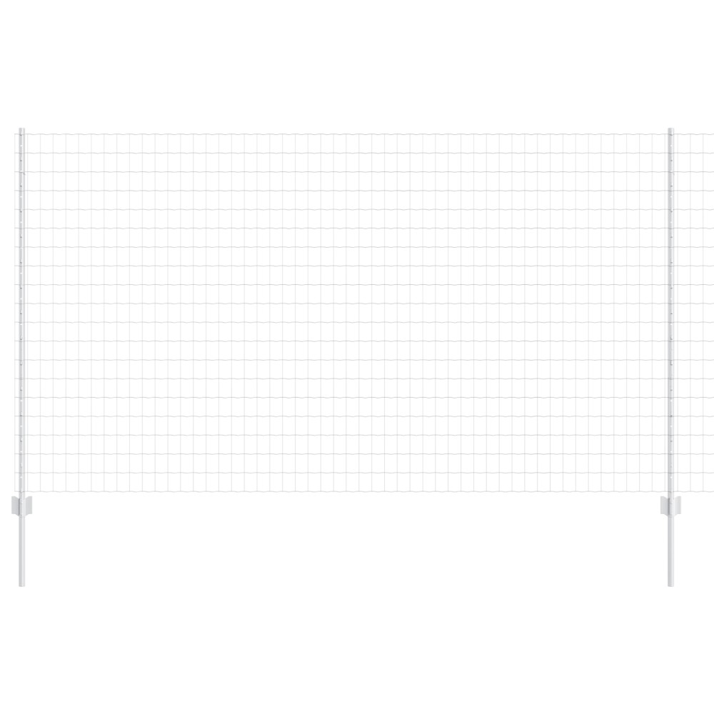 vidaXL Îngrădire cu stâlpi Argintiu 1.4 x 10 m Oțel