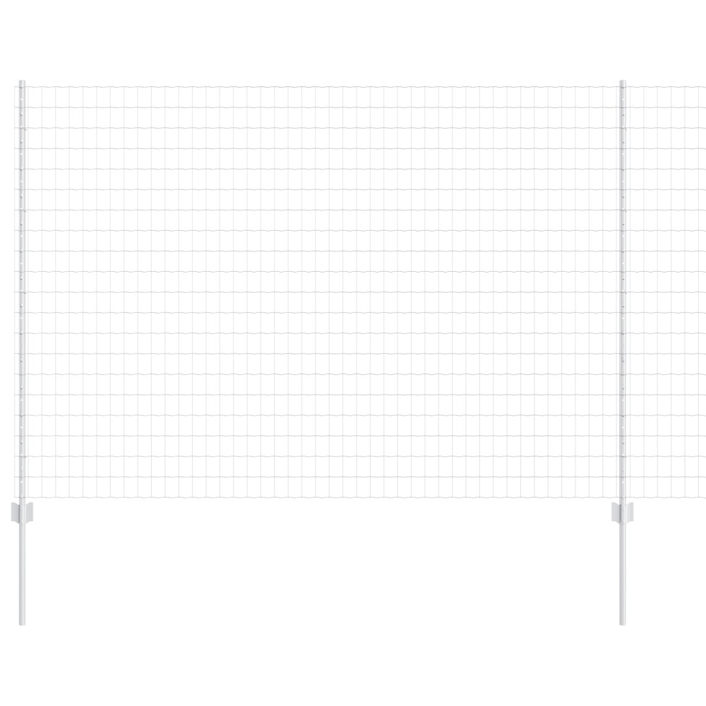 vidaXL Îngrădire cu stâlpi Argintiu 1.5 x 10 m Oțel