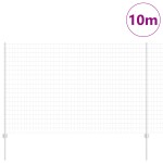 vidaXL Îngrădire cu stâlpi Argintiu 1.5 x 10 m Oțel