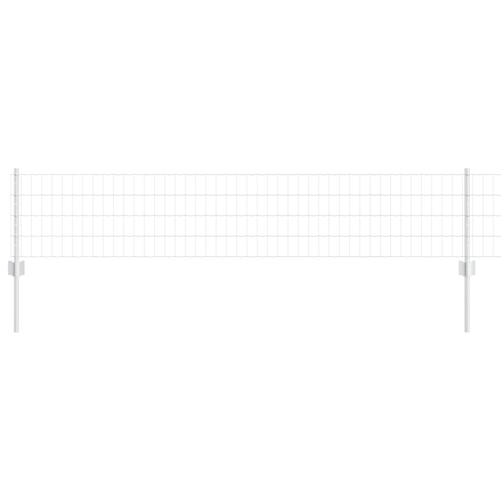 vidaXL Îngrădire cu stâlpi Argintiu 0.4 x 10 m Oțel